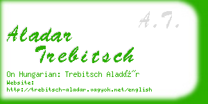 aladar trebitsch business card